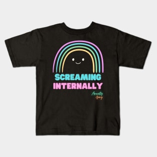 Screaming Internally - Anxiety Gang Kids T-Shirt